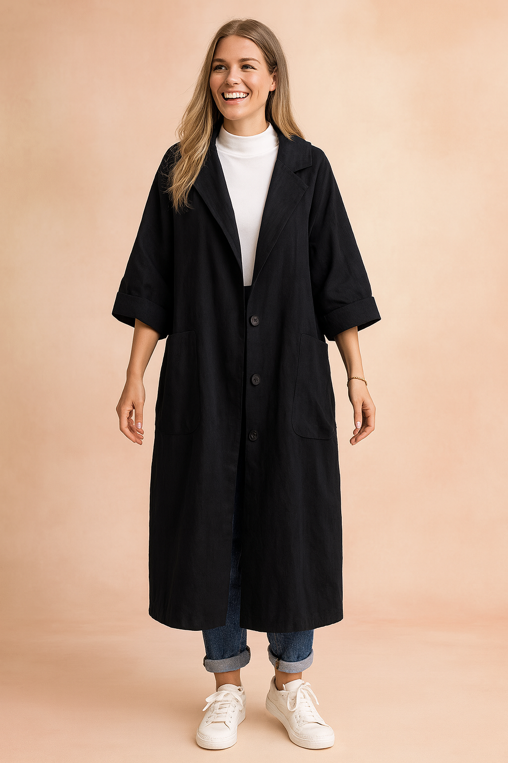 Casual Hooded Parka Jacket with Pockets