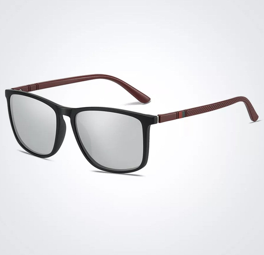 Trendy Mens Polarized Shades Classic Square Frames