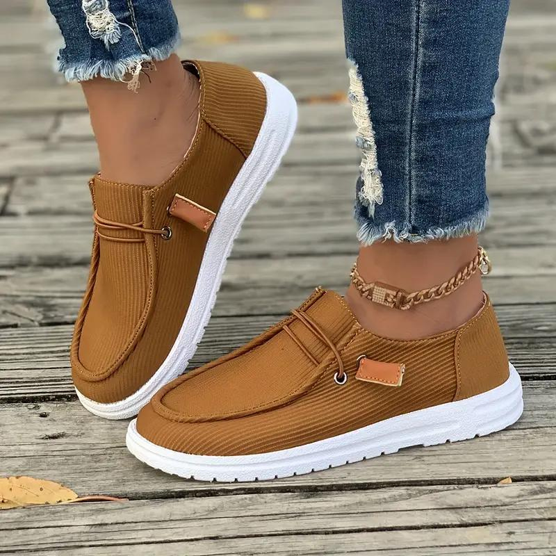 Soft Women's Slip On Shoes Comfortable Rubber Sole
