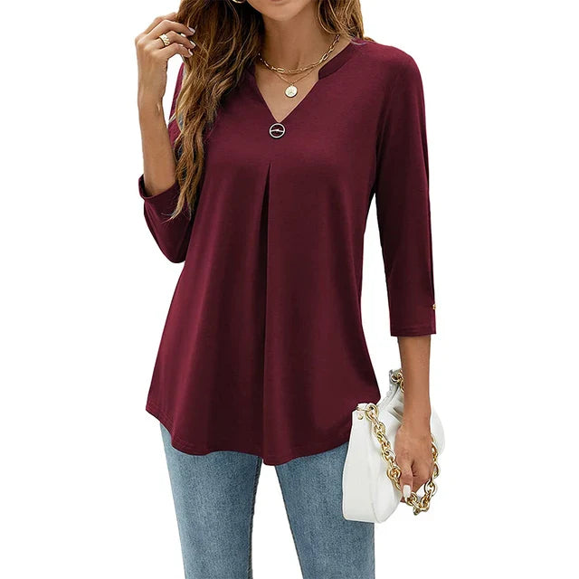 Comfortable V-Neck Tunic Top for Women