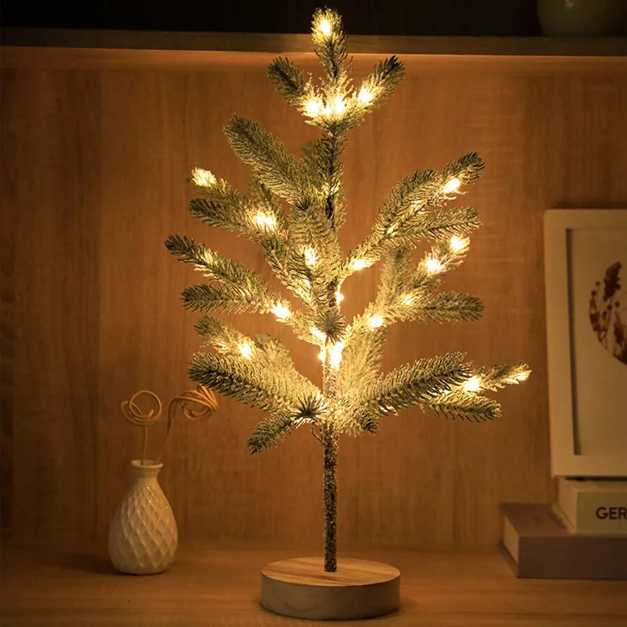 Warm White Pre Lit LED Christmas Tree Table Lamp - Luxicro