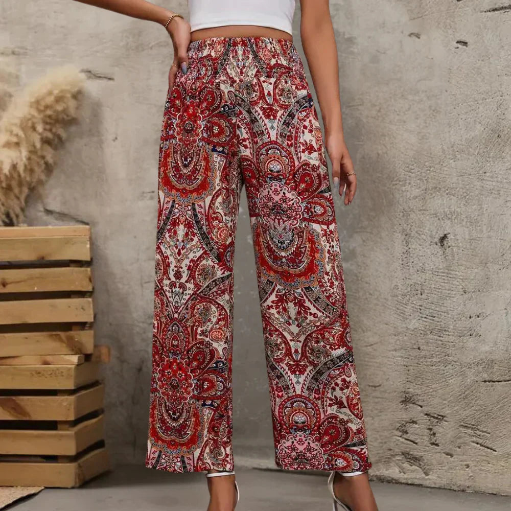 Flowy Wide Leg Womens Pants with Angle Pockets