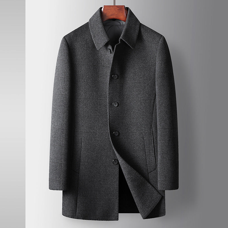 Casual Fit Knee Length Men's Coat - Comfortable Classic Style - EasyApparels