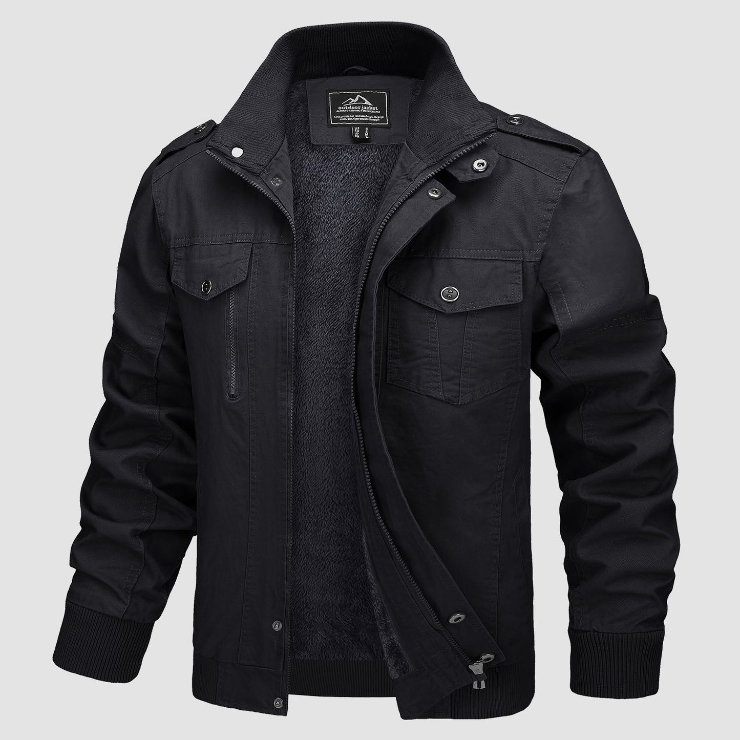 Classic Slim Fit Cotton Bomber Jacket