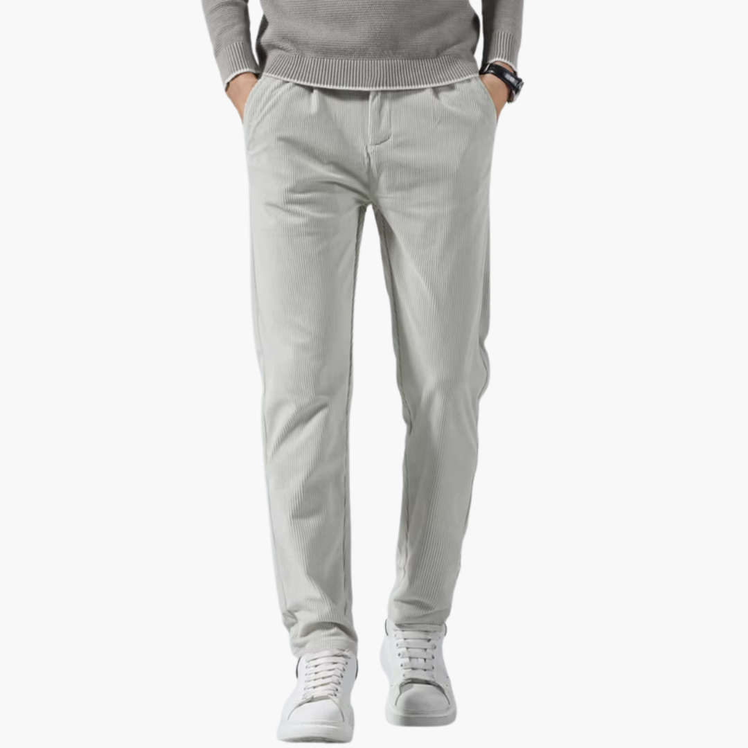 Comfortable Regular Fit Corduroy Pants with Pockets