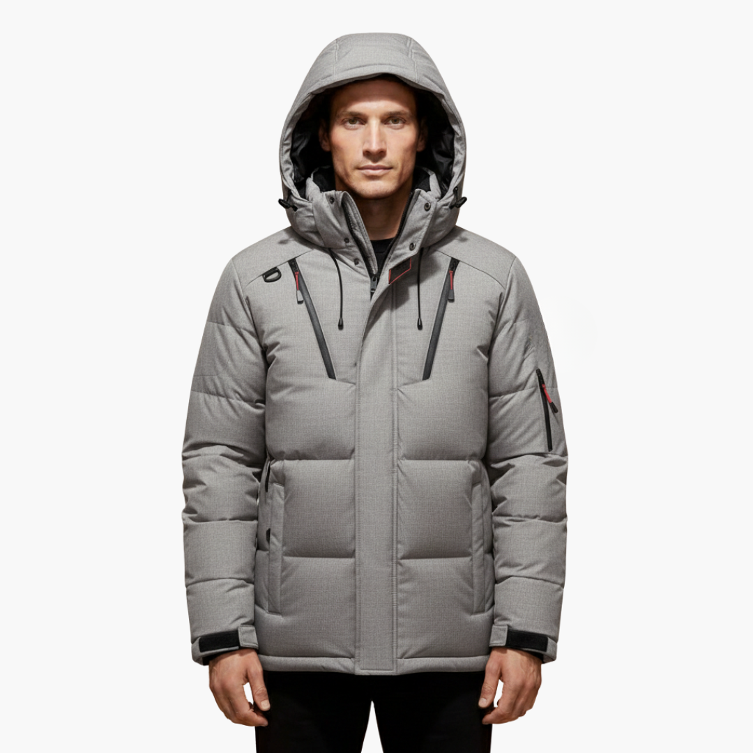 Warm Waterproof Men's Zip Up Coat