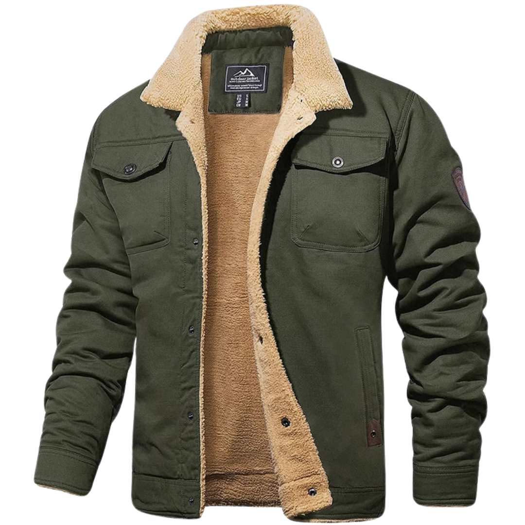 Warm Insulated Mens Fleece Lined Bomber Jacket