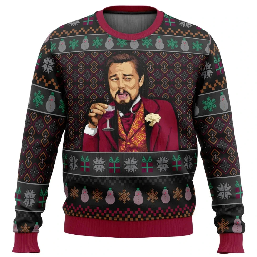 Men's Soft Holiday Long Sleeve Fun 3D Graphic Tee - Luxicro
