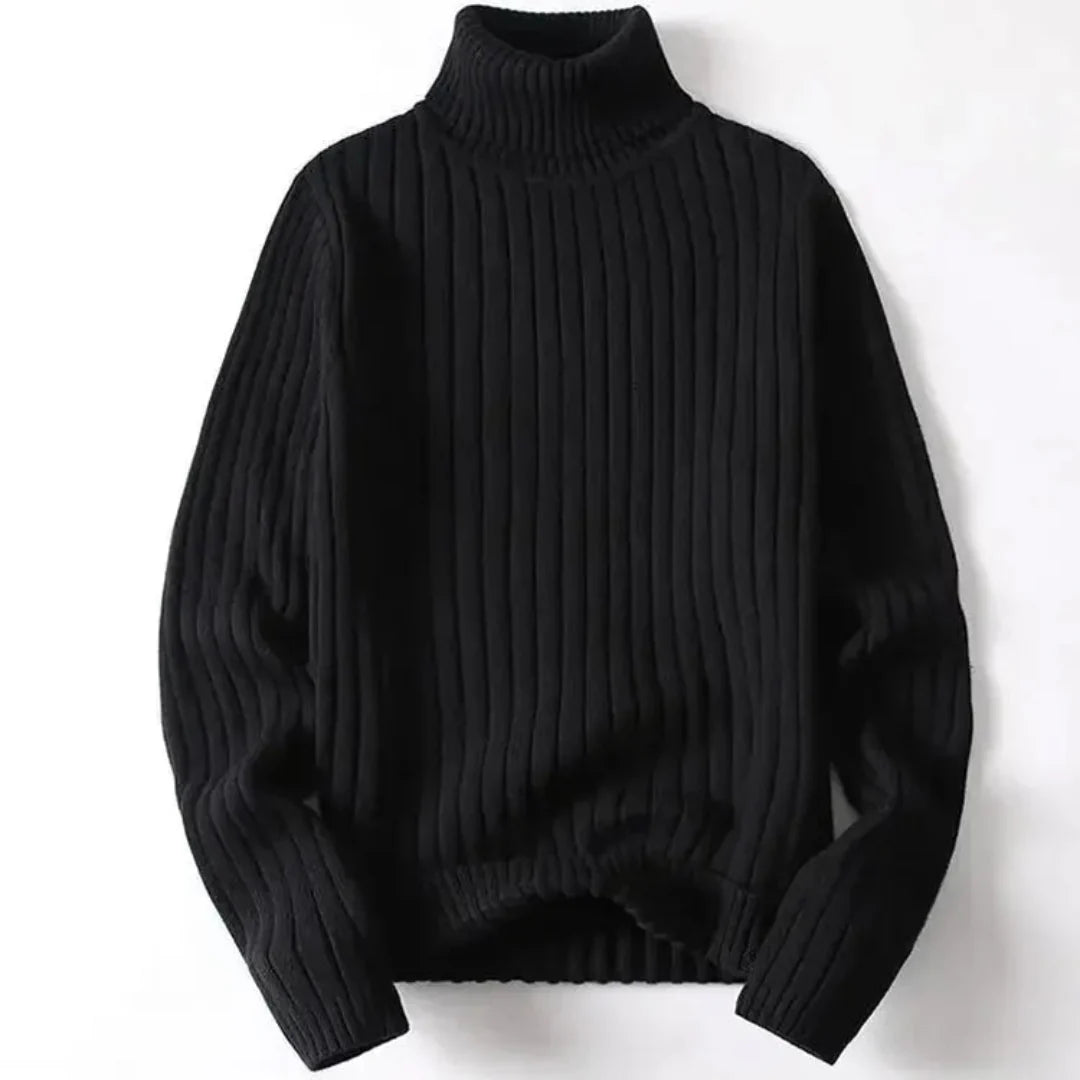 Classic Navy Blue Turtleneck Sweater