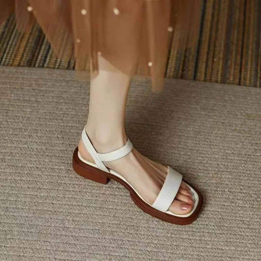 Buckle Open-Toe Comfortable Flat Sandals