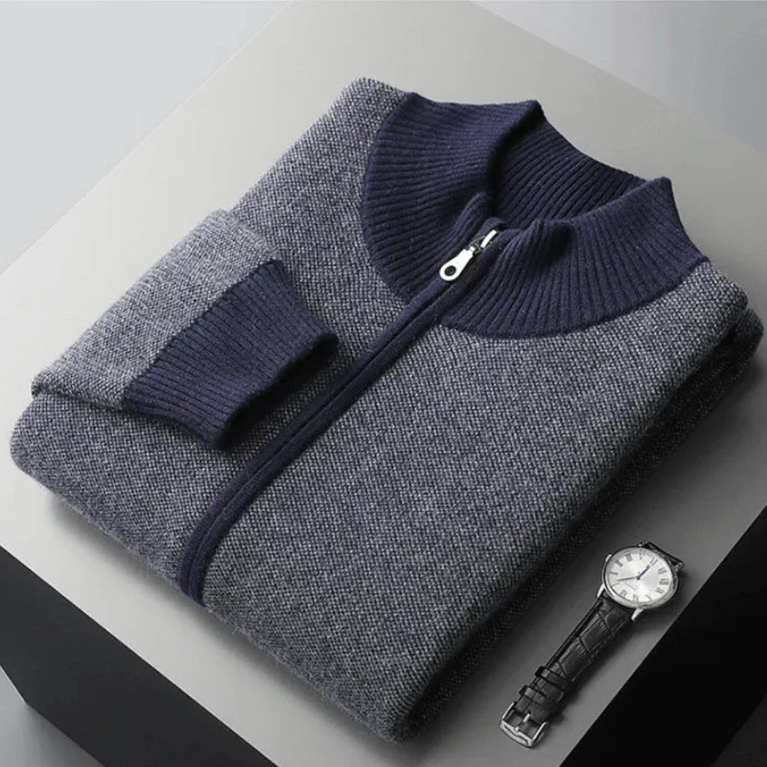 Luxurious Soft Full-Zip Cashmere Sweater