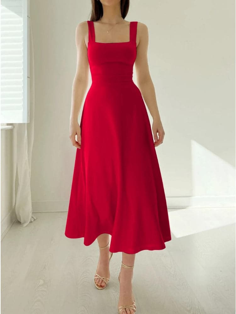 Classic Fit Women's A-Line Midi Dress