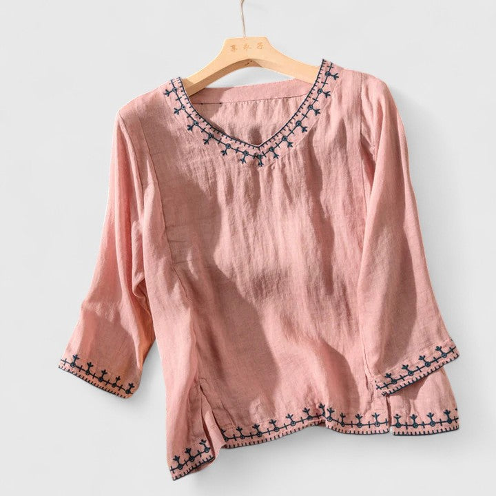 Taysia | Classic V-Neck Women's Top