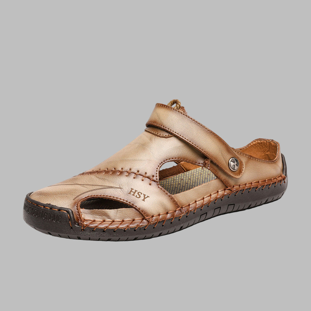 Relaxed Fit Leather Summer Sandals