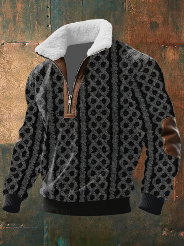Fleece Lined Hoodie Zip Up Sweater - Vossary
