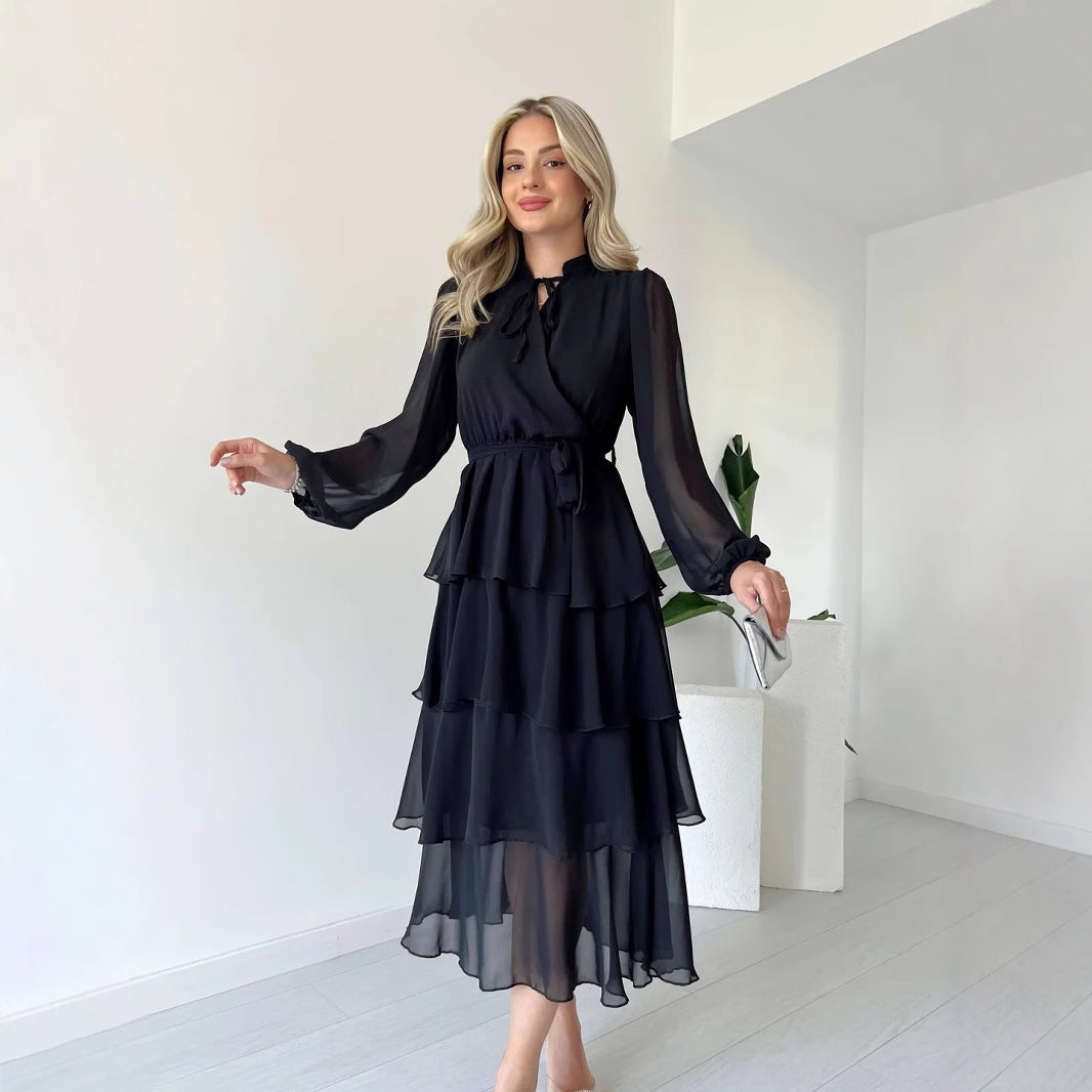 Elegant Chiffon Midi Dress for Women - EasyApparels