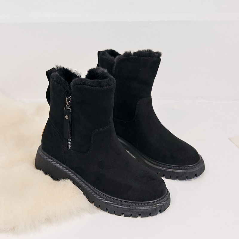 Soft Suede Slip On Ankle Boots For Women