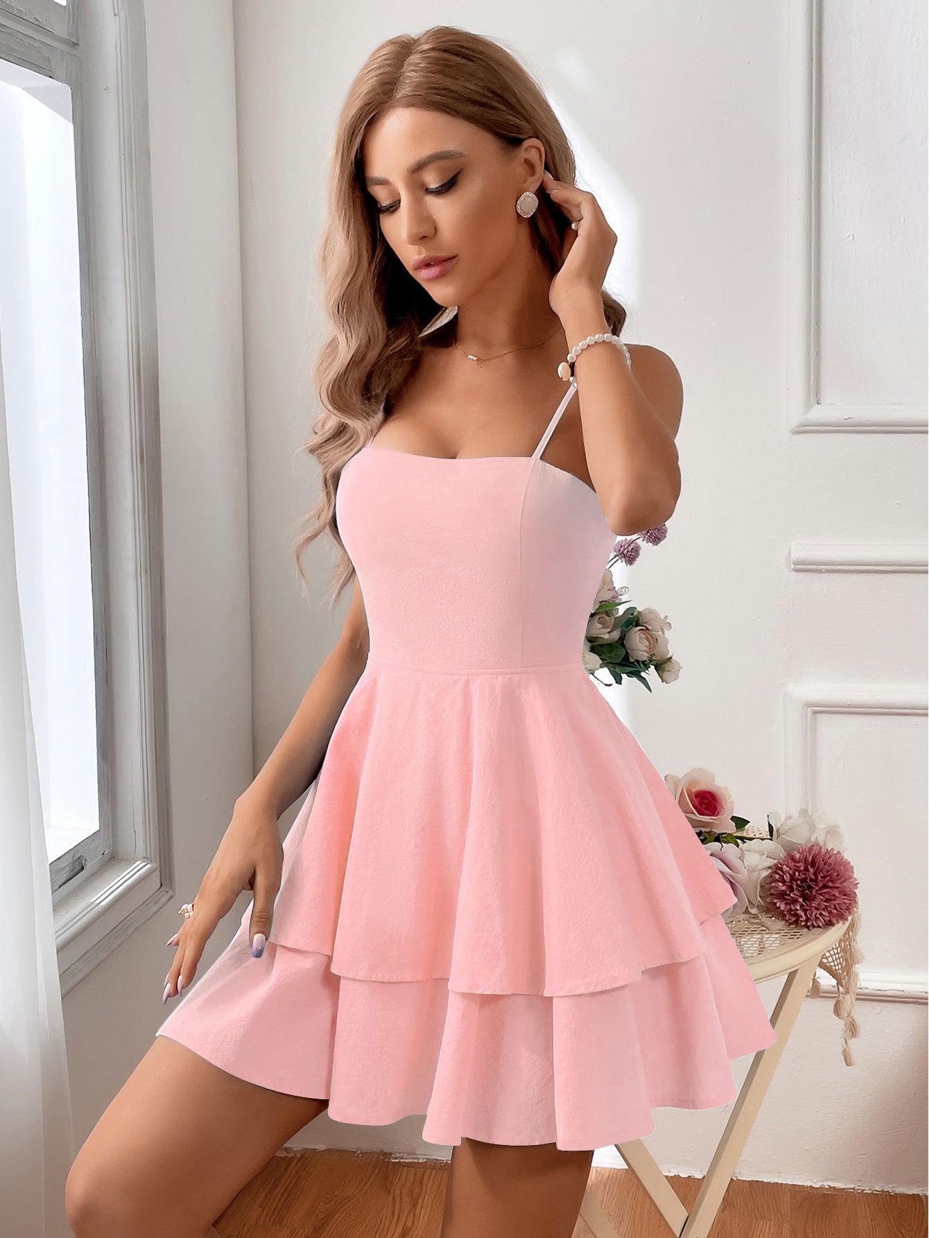 Women's Backless Ruffle Summer Dress