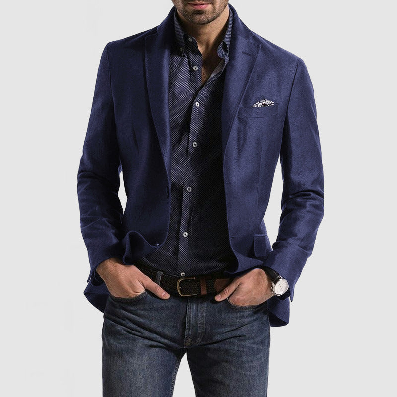 Slim Fit Men's Wool Blazer Classic Style