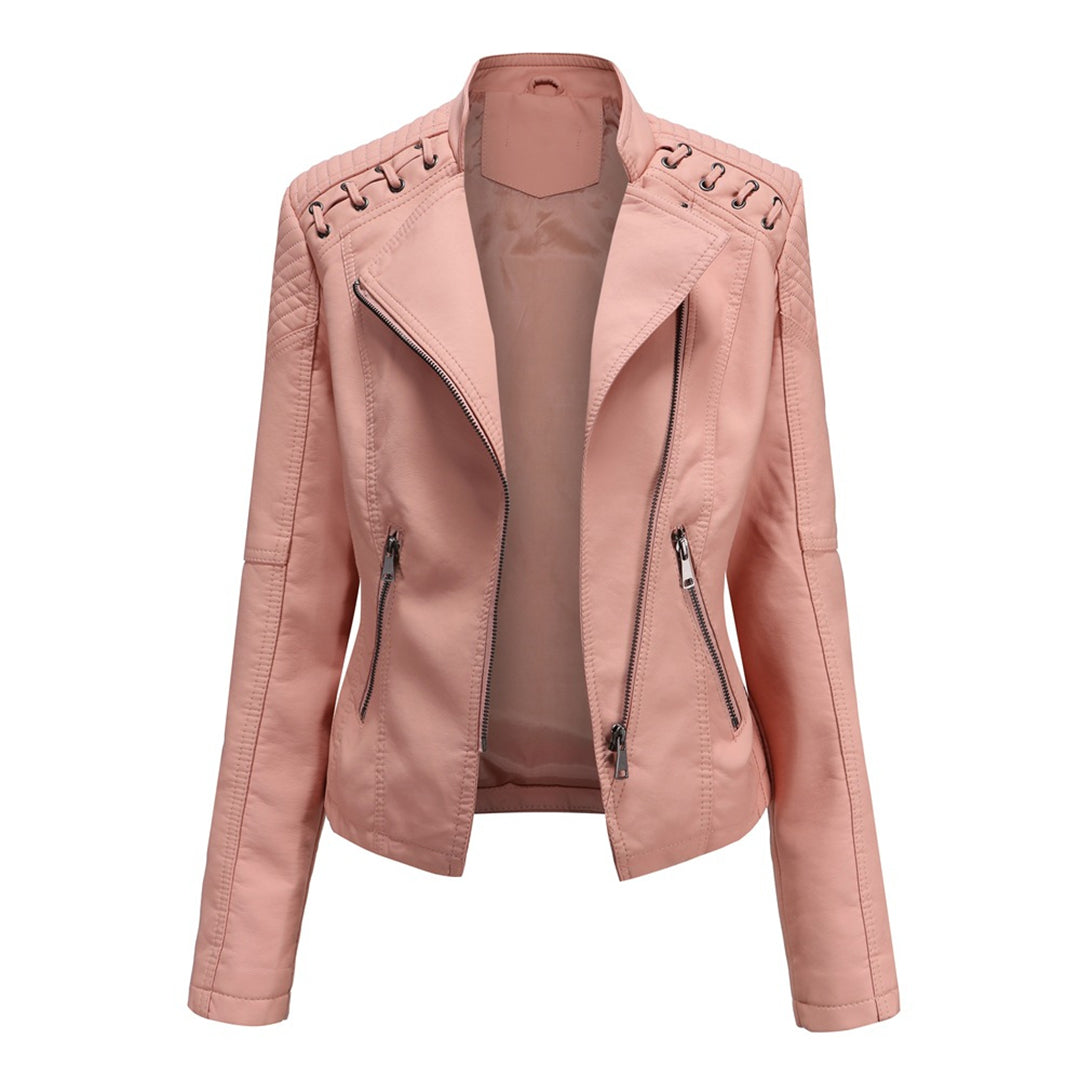 Classic Ladies Leather Bike Jacket