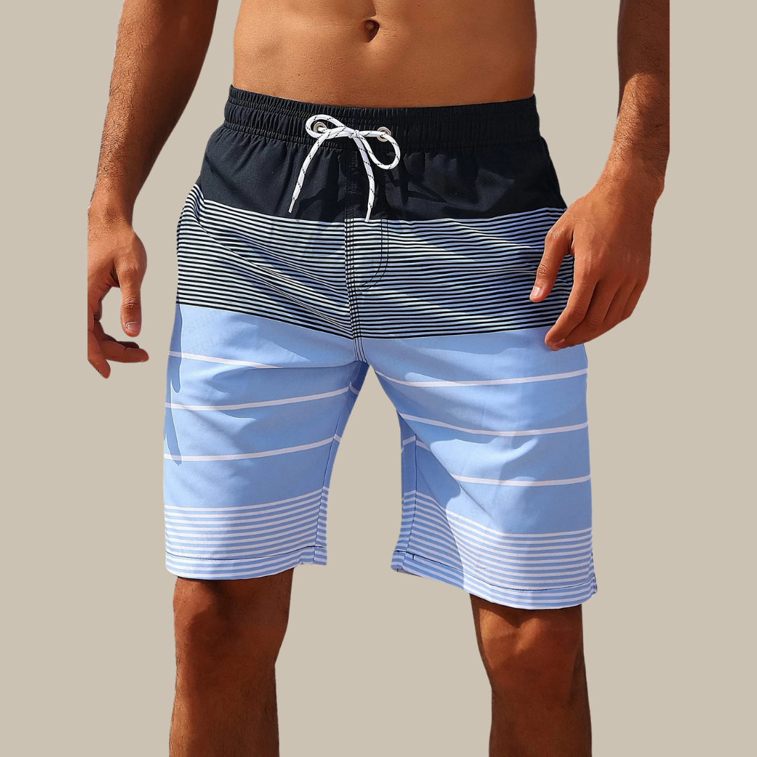 Men's Quick Dry Swim Shorts Elastic Waist - EasyApparels