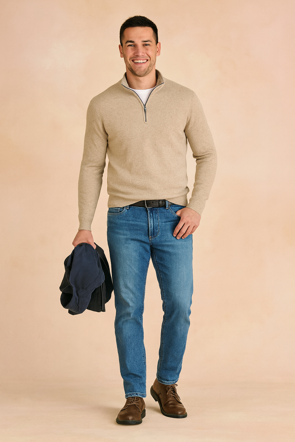 Classic Zip Up Daily Sweater