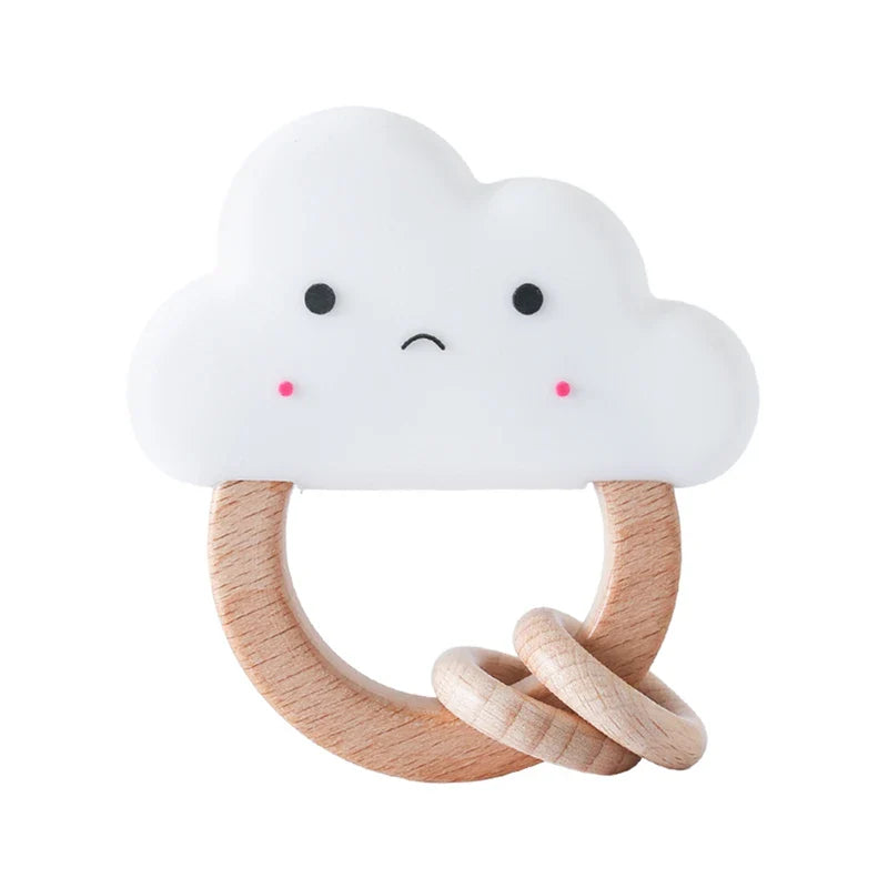 Soft Baby Teether Toy Set with Rattle and Ring