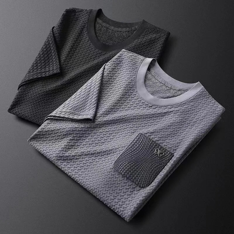 Textured Waffle Pattern Shirt