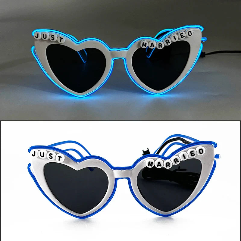 Fun Bride Flashing Heart Shades