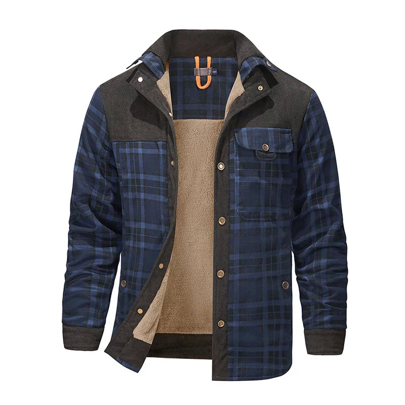 Casual Plaid Flannel Shirt Jacket