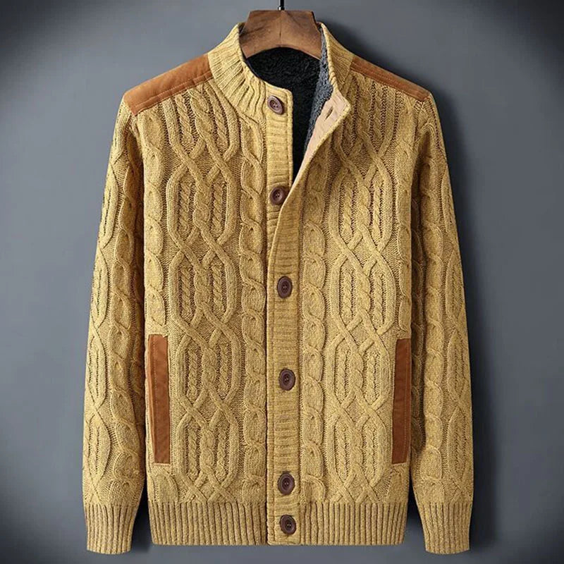 Classic Crew Neck Button Cardigan Sweater