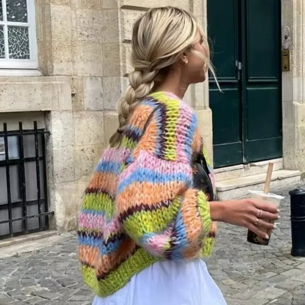 Cozy Women's Oversized Knitted Cardigan Sweater