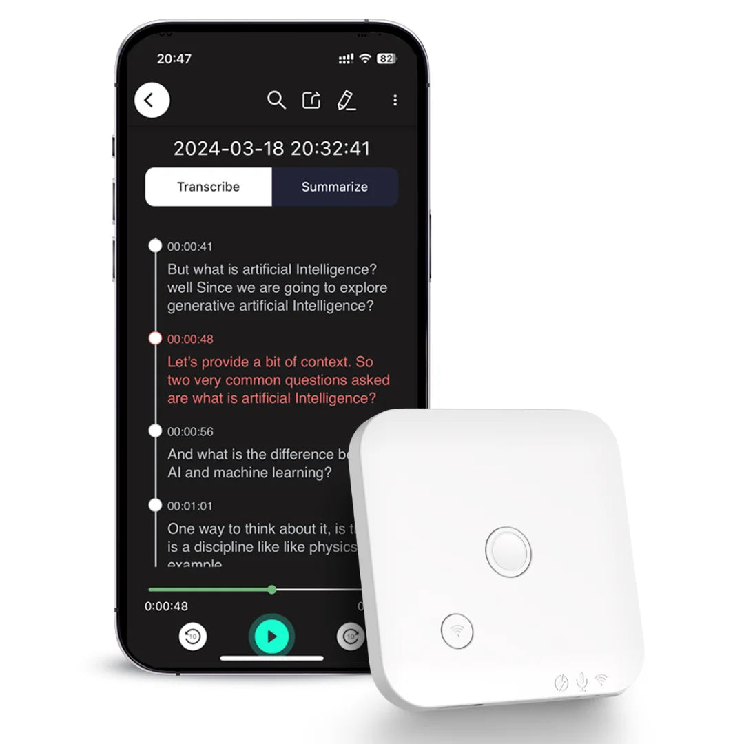 Digital Voice Recorder 64GB With Speech Transcribe