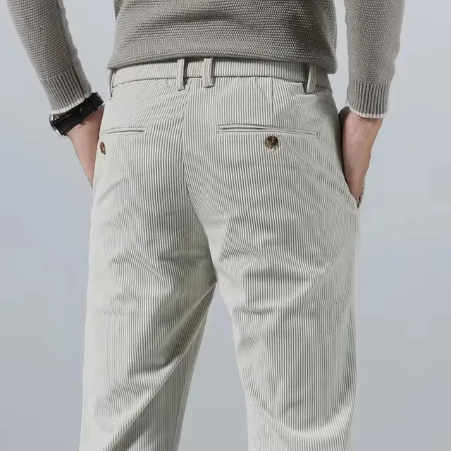 Rugged Textured Cotton Pants