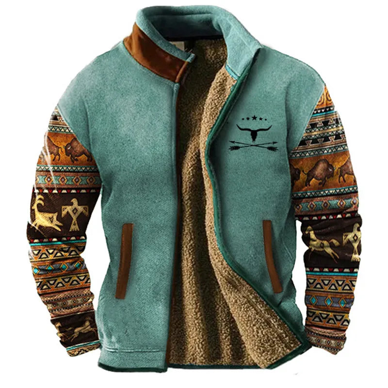 Casual Loose Fit Jacket with 3D Zipper Detail
