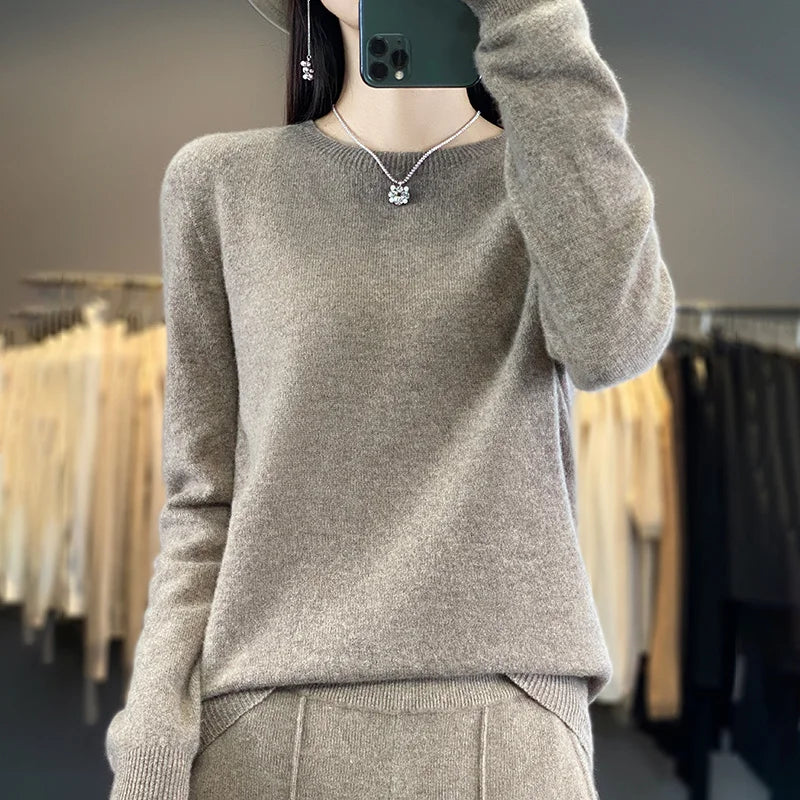 Soft Merino Wool Crew Neck Sweater