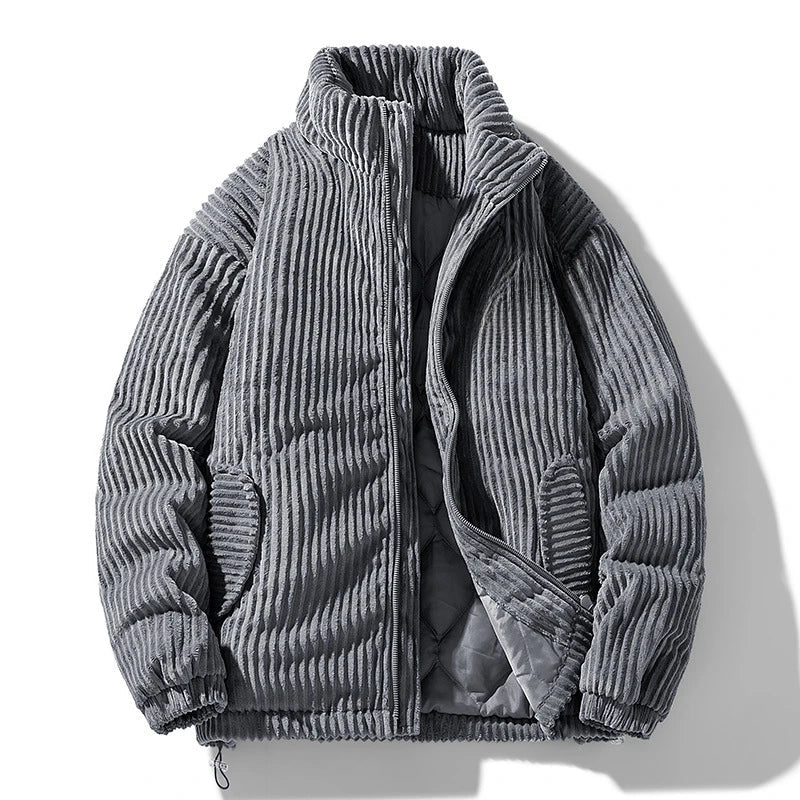 Big Fleece Puffer Coat | Tall Stand Collar Jacket
