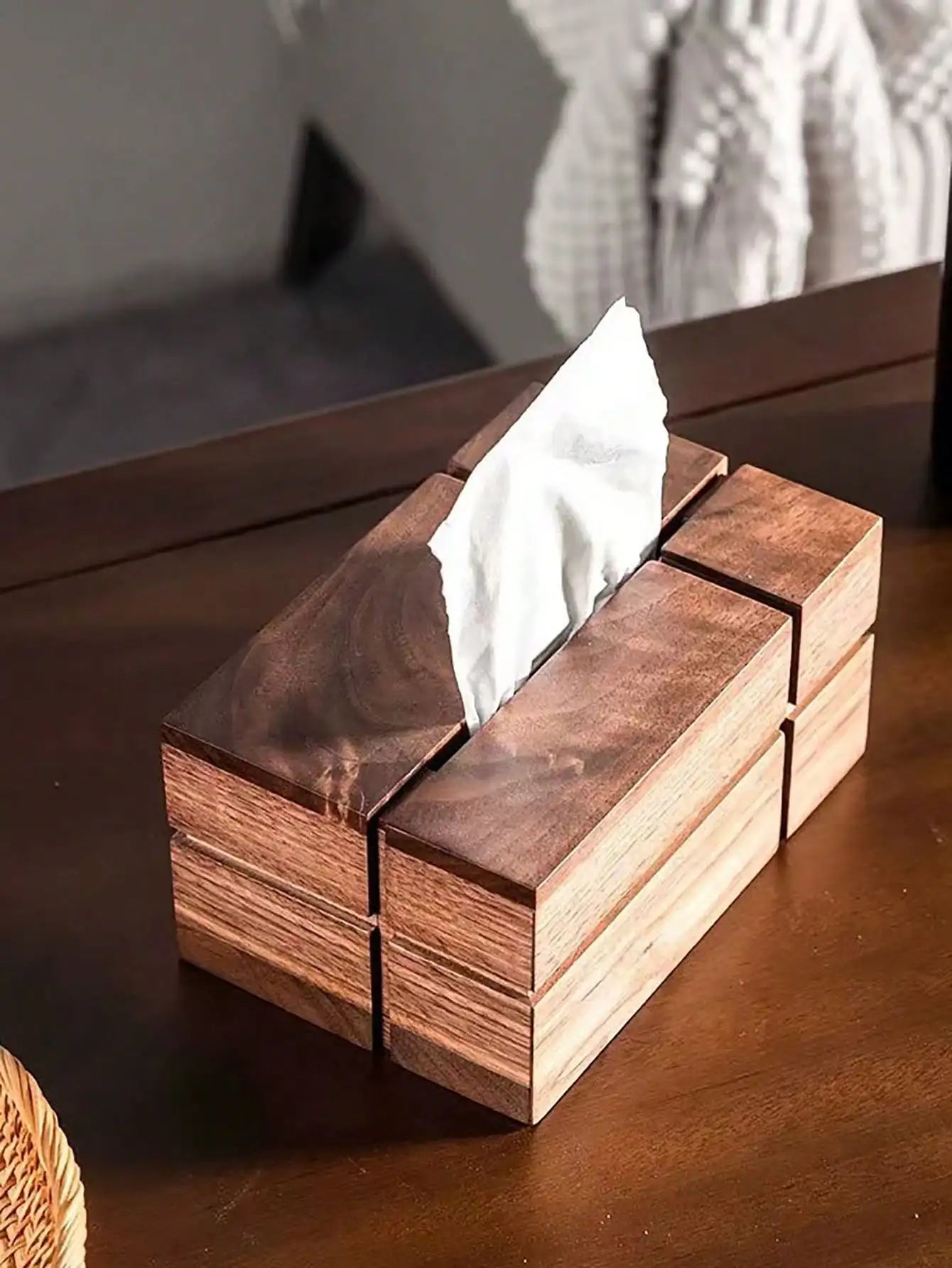 Rustic Wooden Tissue Holder - EasyApparels