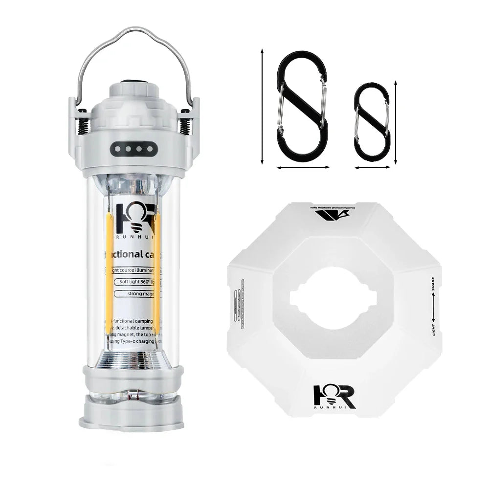 Compact Rechargeable Camp Lantern, Waterproof Outdoor Light