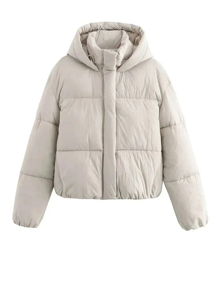 Warm Short Puffer Jacket for Women