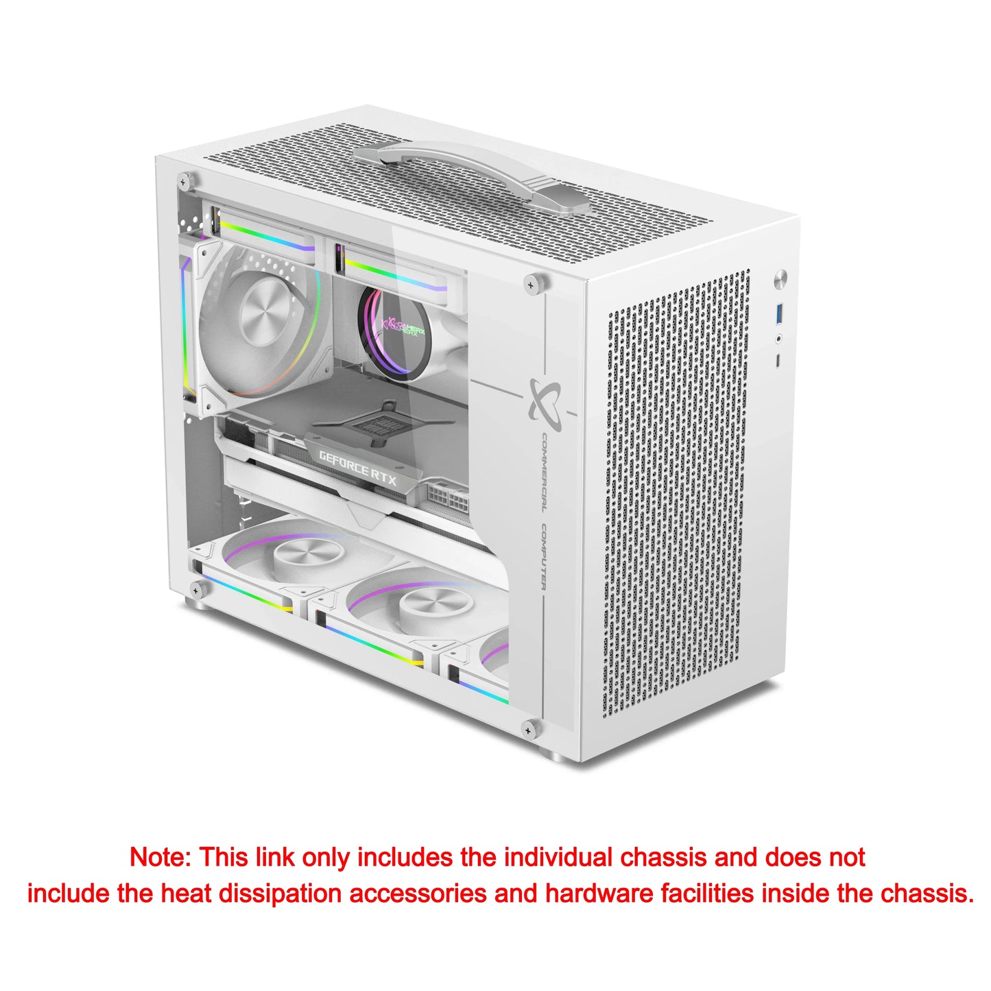Compact Clear Gaming PC Case 240mm Liquid Cooling