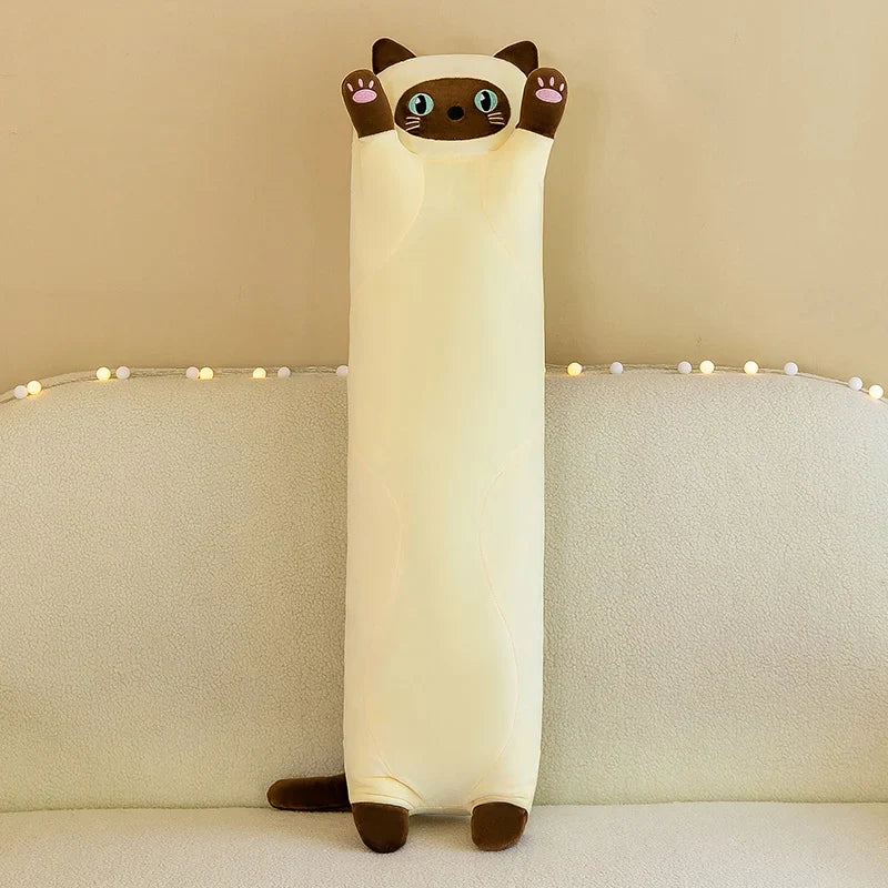 Cuddly Cat Plush Cushion for Home Decor