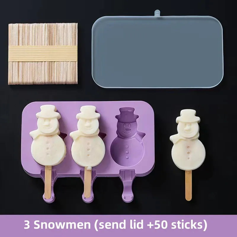 Easy Release Ice Pop Molds Set with Lids