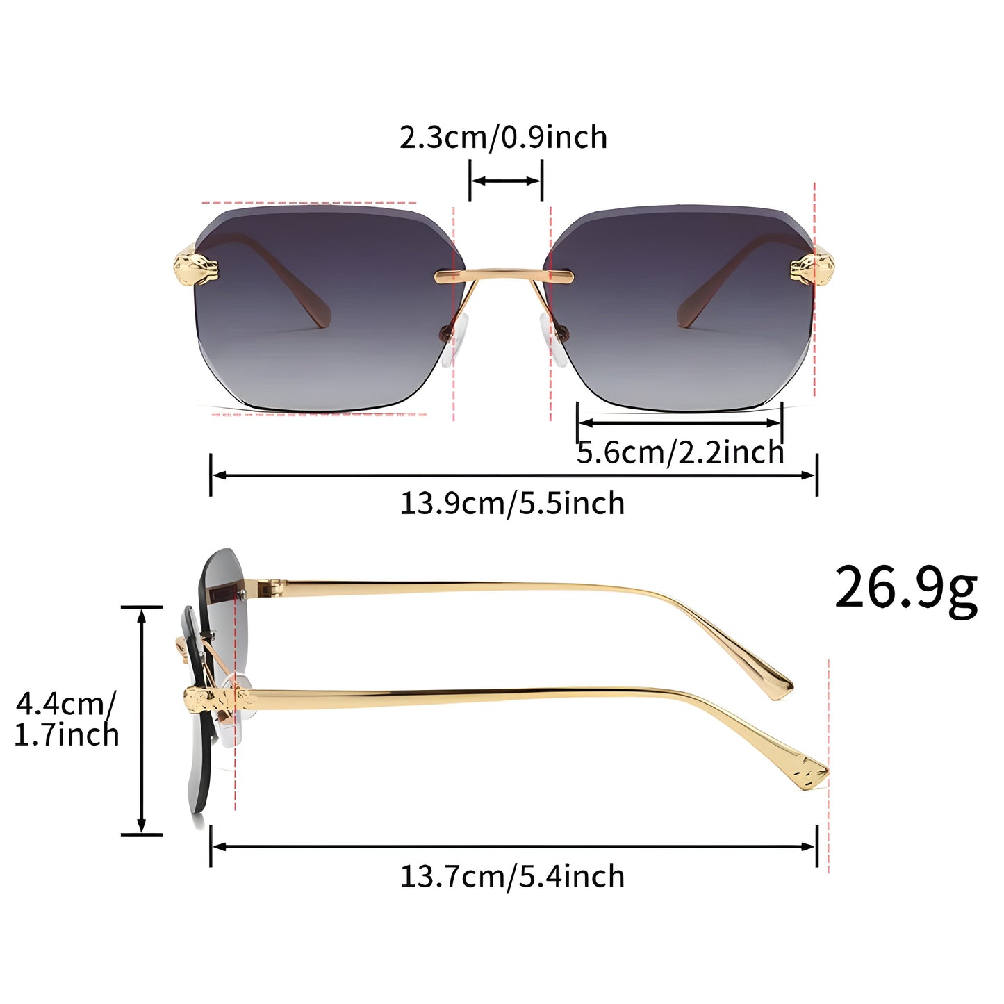Frameless Beach Sunglasses