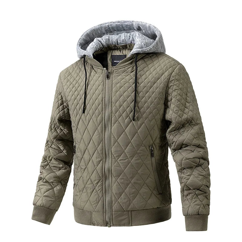 Warm Padded Hooded Bomber Jacket