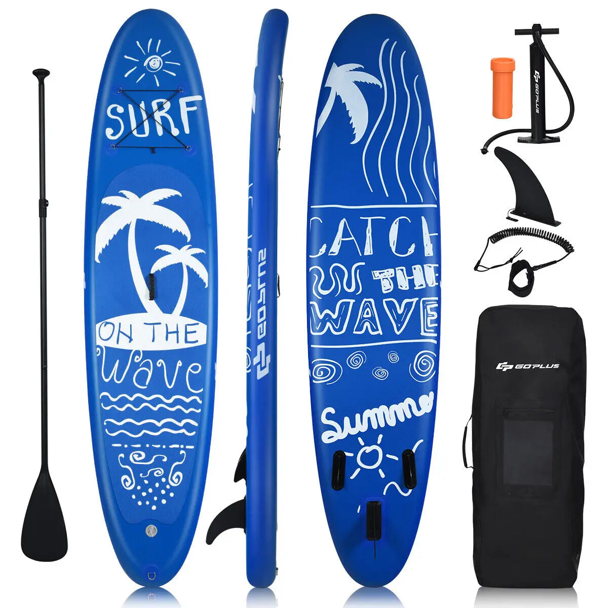 Soft Top 11FT SUP Board with Grip Deck and Paddle - Luxicro
