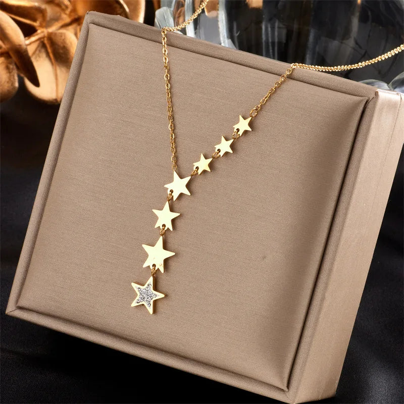 Sparkling Star Pendant Necklace - EasyApparels