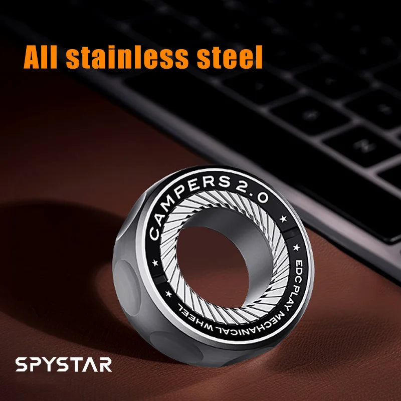 Strong Adjustable Fidget Spinner Ring Stainless Steel Accessories