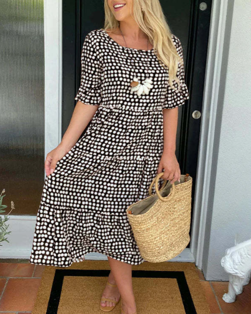 Versatile Black Knee Length Party Dress