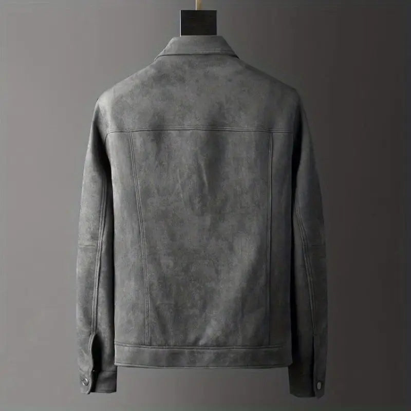Luxury Suede Leather Mens Jacket